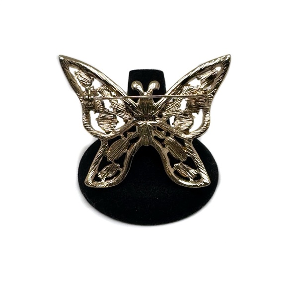 Napier Multicolored Rhinestone Butterfly Brooch - Picture 10 of 11